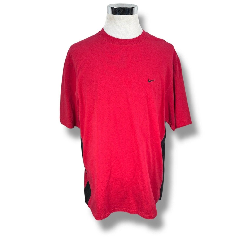 Vintage Nike T-Shirt Men's XL Red Cotton Y2K 2003 Stretch Short Sleeve NWT New